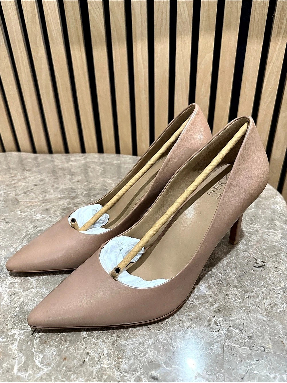 Naturalizer Women's Anna Pump Creme Brulee Beige Leather Size 10M NWOB